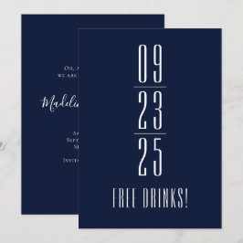 Funny Free Drinks Bröllop spara datum Datumet