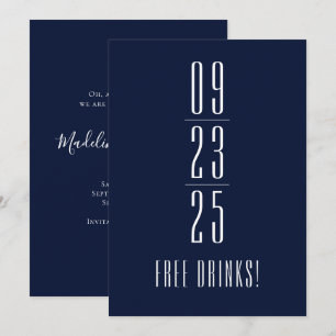 Funny Free Drinks Bröllop spara datum Datumet