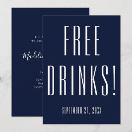 Funny Free Drinks Bröllop spara datum Datumet
