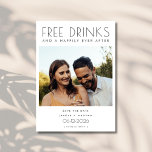 Funny Free Drinks Photo Bröllop spara datum Spara Datumet<br><div class="desc">Få redo att fira med våra vackra gratis drinkar Photo Bröllop spara datum! Det här kortet är en perfekt för att lägga till en liten bit humor i dina meddelanden från bröllop. Med ett omhuldat foto på framsidan och ett annat på baksidan fångar det på ett vackert sätt din artikel...</div>