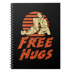 Funny Free Hugs - Brazilian Jiu-Jitsu, BJJ Gift Anteckningsbok