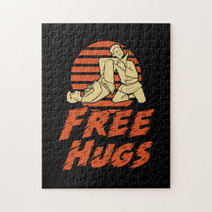 Funny Free Hugs - Brazilian Jiu-Jitsu, BJJ Gift Pussel