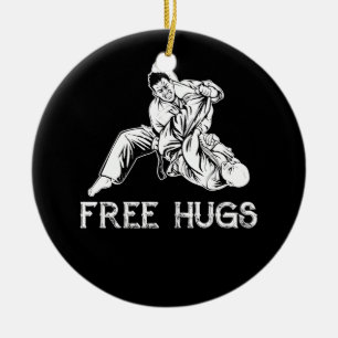 Funny Free Hugs Brazilian Jiu-Jitsu MMA BJJ Julgransprydnad Keramik