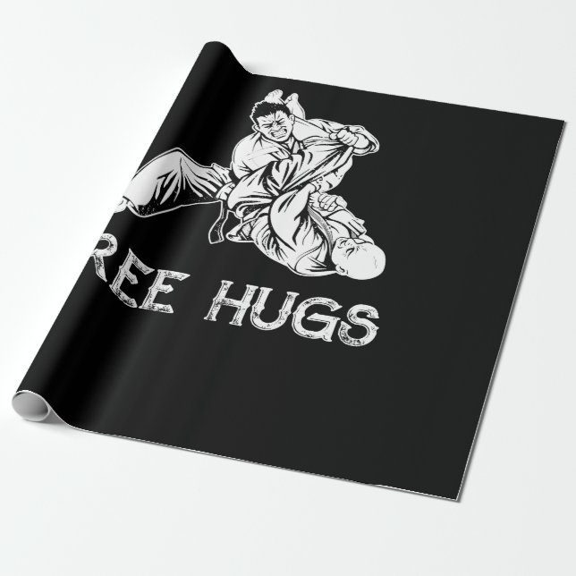 Funny Free Hugs Brazilian Jiu-Jitsu MMA BJJ Presentpapper (Utrullad)