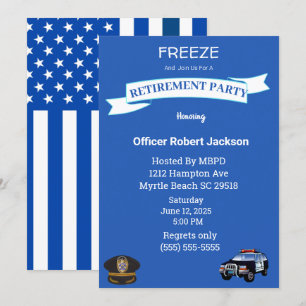 Funny Freeze Police Department Pension Inbjudningar