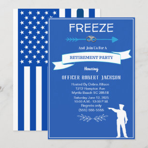 Funny Freeze Police Pension Inbjudningar