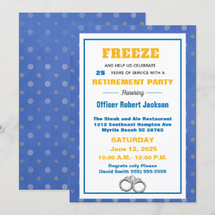 Funny Freeze Polischef Pension Party Inbjudningar