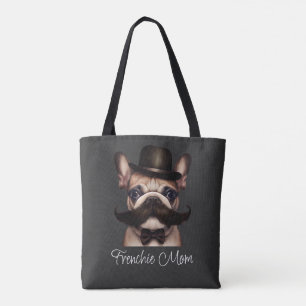 Funny Frenchie Anpassningsbar Grått Tygkasse