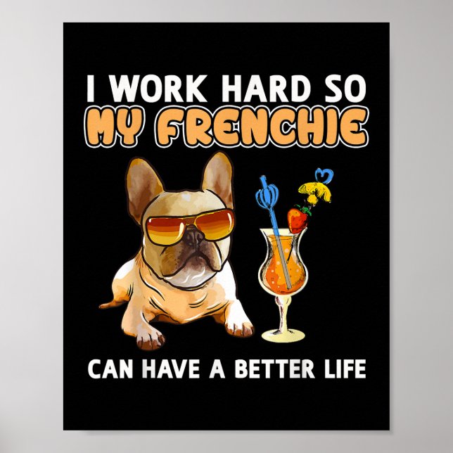 Funny Frenchie Fransk Bulldog Älskare Poster (Framsidan)