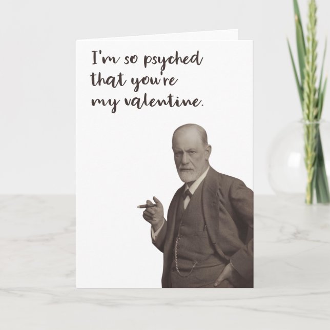 Funny Freud Psychology Valentine Kort (Framsida)