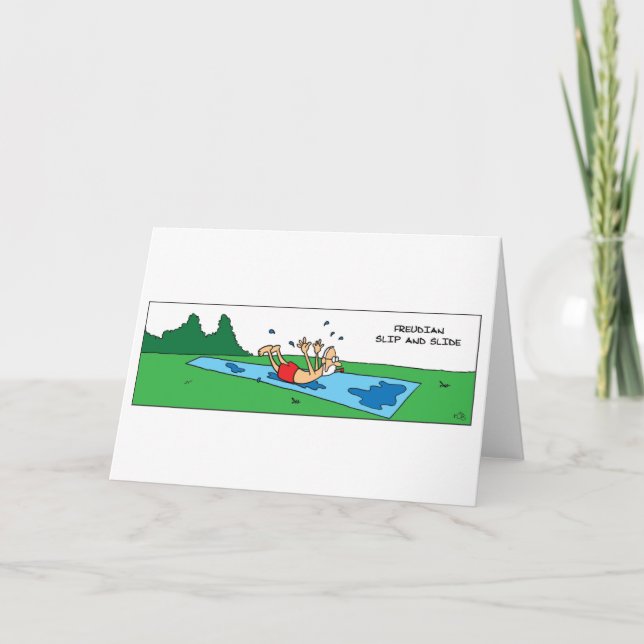 Funny Freudian Slip and Slide Kort (Framsida)