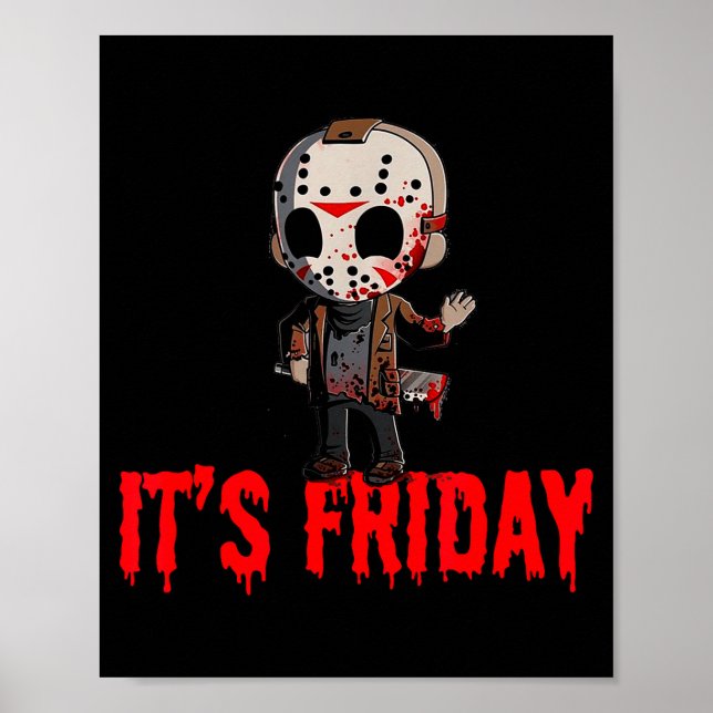 Funny Friday 13th Funny Halloween Horror  Poster (Framsidan)