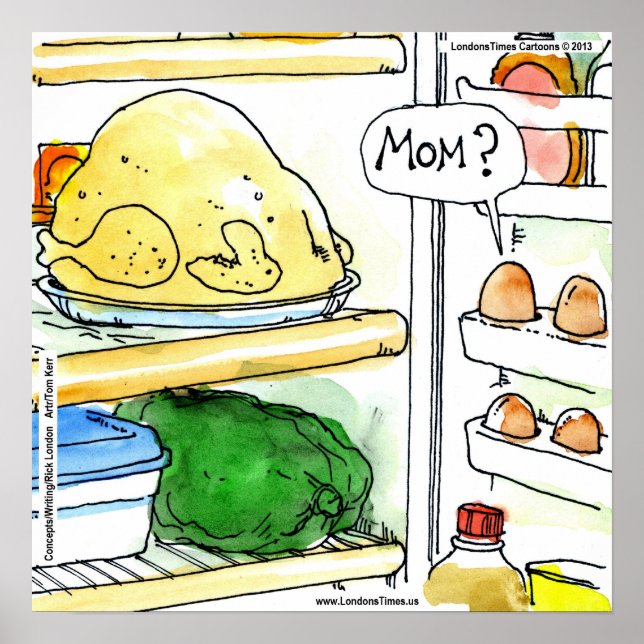 Funny Fridge Chicken Egg-familjen Poster (Framsidan)