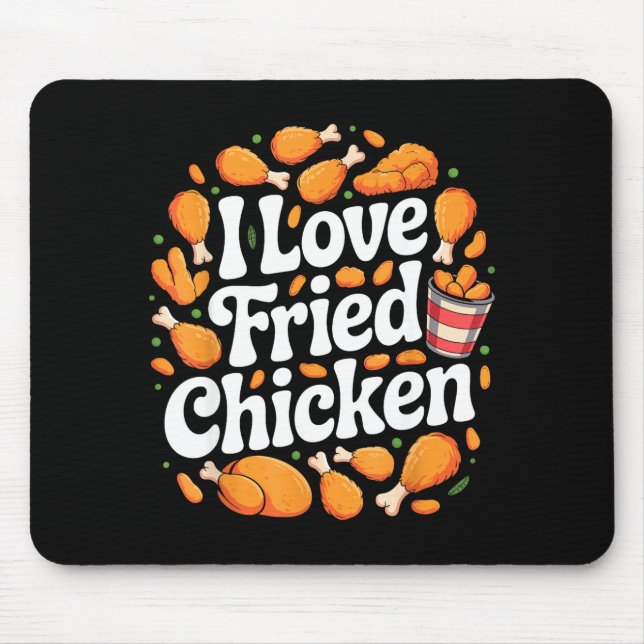 Funny Fried Chicken Art For Men Women Kids Fast Fo Musmatta (Framsidan)