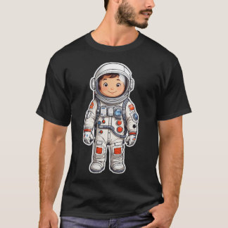Funny Friendly Tecknad Astronaut T Shirt