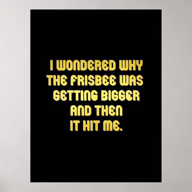 Funny Frisbee Joke Poster (Framsidan)