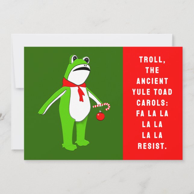 Funny Frog 2025 Christmas Holiday Cards Julkort (Framsida)