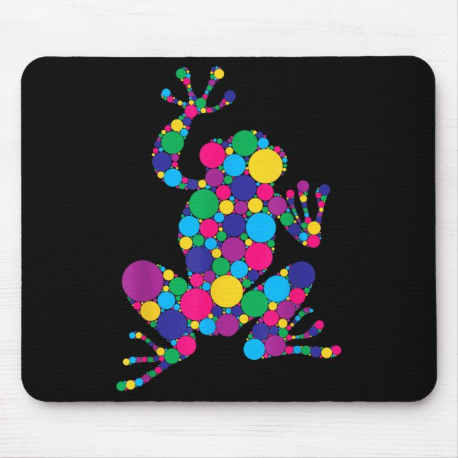 Funny Frog Älskare Polka Dot Art Student Lycklig D Musmatta (Framsidan)
