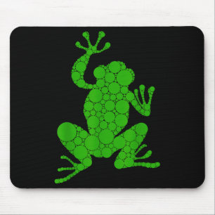 Funny Frog Älskare Polka Dot Art Student Lycklig D Musmatta