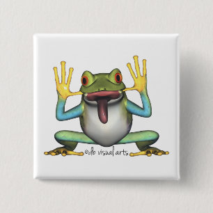 Funny Frog Button Knapp