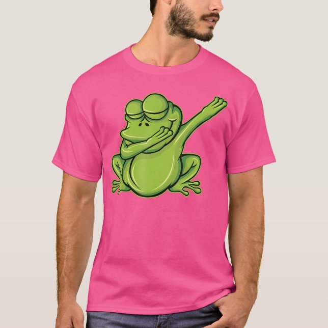 Funny Frog Dab Dabbing Frog Frog T Shirt (Framsida)
