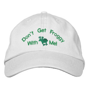 Funny Frog Embroized Hat Broderad Keps
