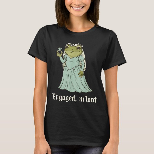 Funny Frog Engagement Matching Couples Tee Snarky  (Framsida)
