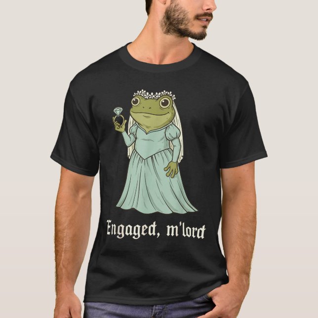 Funny Frog Engagement Matching Couples Tee Snarky  (Framsida)