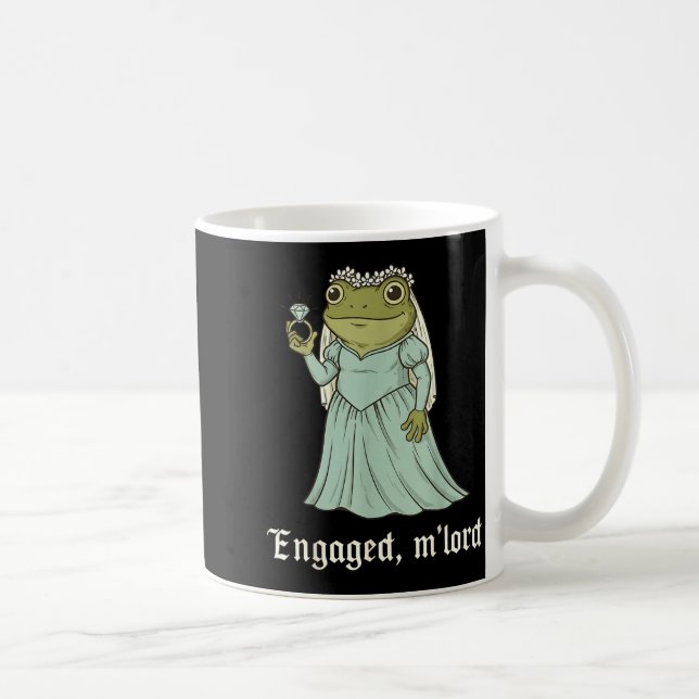 Funny Frog Engagement Matching Couples Tee Snarky  Kaffemugg (Höger)