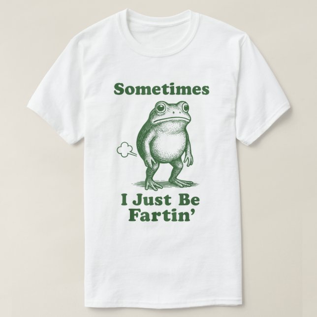 Funny Frog Fartin’ Meme Design T Shirt (Design framsida)