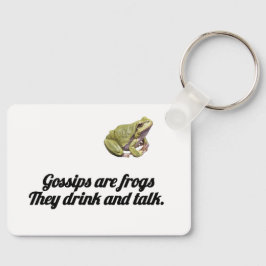 ✨ Funny Frog Gossip Quote Keychain | GetMotivWear Nyckelring