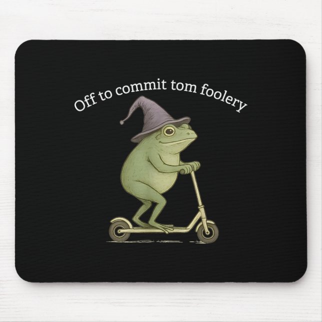 Funny Frog Graphic Saying Off To Commit Tom Fooler Musmatta (Framsidan)