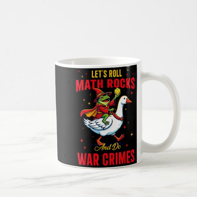 Funny Frog Let's Roll Math Rocks And Do War Crimes Kaffemugg (Höger)