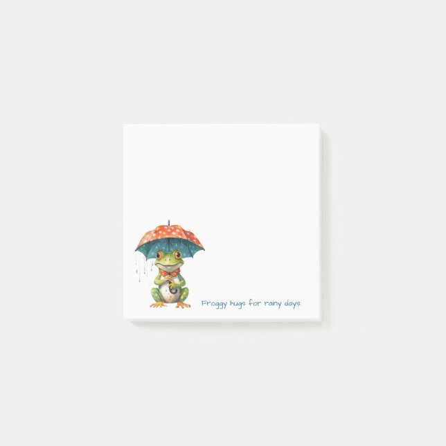 Funny Frog Notes – Rainy Day Joy Post-it Block (Framsida)