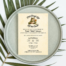 Funny Frog Pension Beer Party Inbjudningar