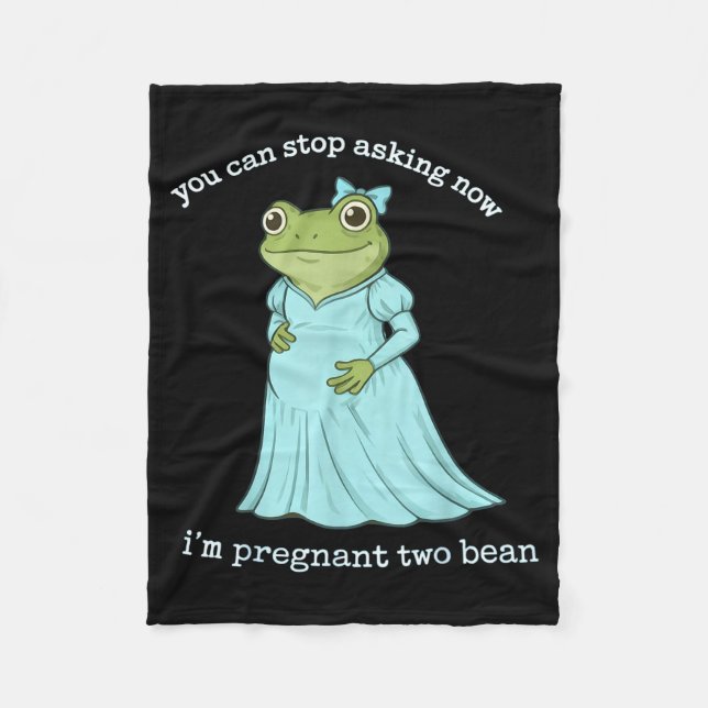 Funny Frog Pregnancy Announcement Medieval Pregnan Fleecefilt (Framsidan)