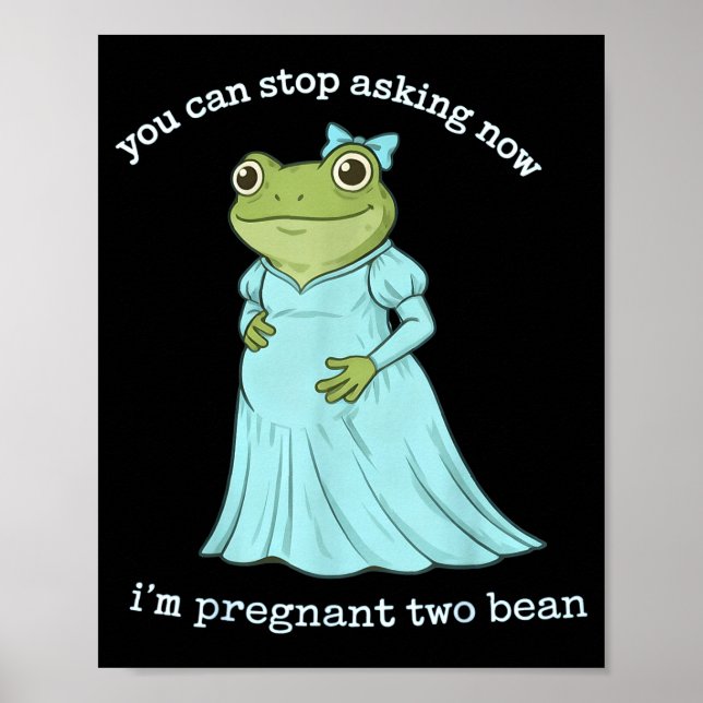 Funny Frog Pregnancy Announcement Medieval Pregnan Poster (Framsidan)