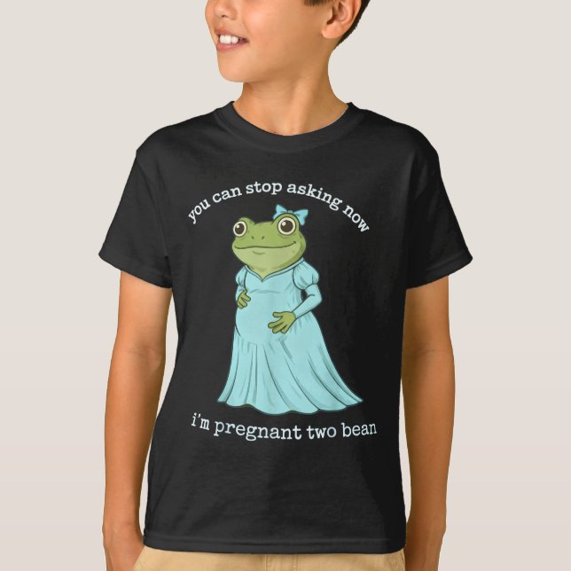 Funny Frog Pregnancy Announcement Medieval Pregnan T Shirt (Framsida)