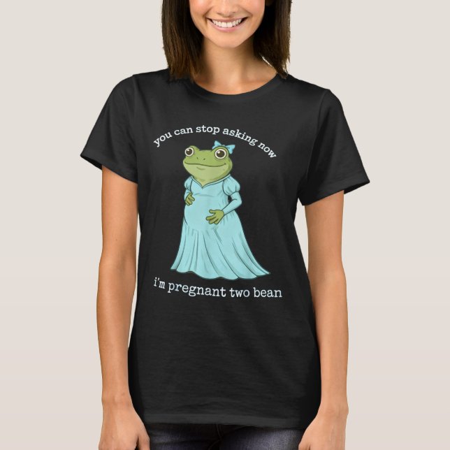 Funny Frog Pregnancy Announcement Medieval Pregnan T Shirt (Framsida)