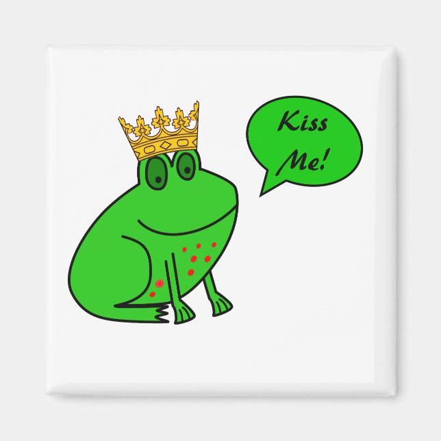 Funny Frog Prince - Animal Fridge Magnets Magnet (Framsidan)