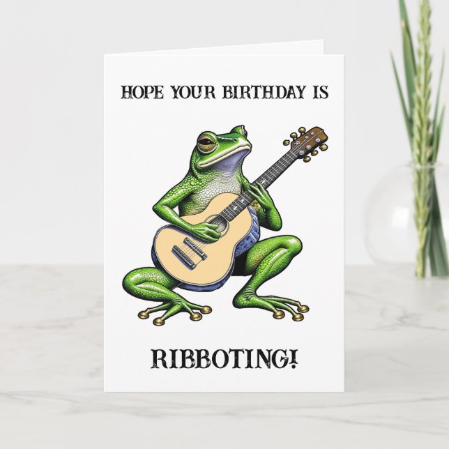 Funny Frog Puns Grattis på födelsedagen Kort (Framsida)