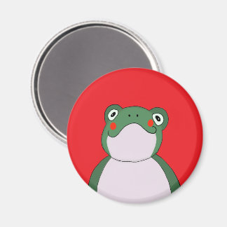 Funny Frog Red Magnet