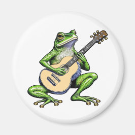 Funny Frog Spela Guitar Magnet