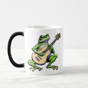 Funny Frog Spela Guitar Personlig Magisk Mugg