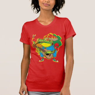 Funny Frog spelar Banjo på svampar T Shirt