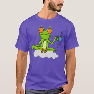 Funny Frog Tea Yoga Meditation T Shirt