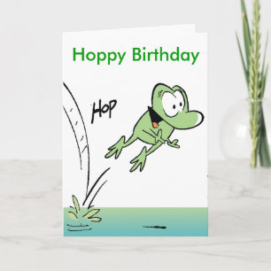 Funny Frog Tecknad Hoppy Birthday Card Kort