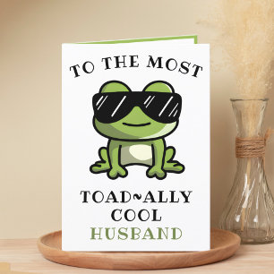 Funny Frog Toad Coola Spouse Grattis på födelsedag Tack Kort