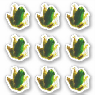 Funny Frog Toad Grönt Anpassningsbar-Klipp vinylet Klistermärken