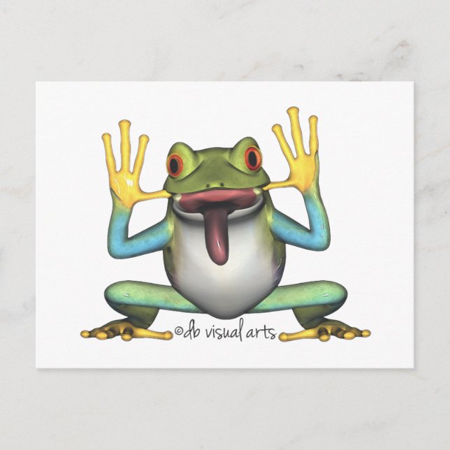 Funny Frog vykort (Framsida)